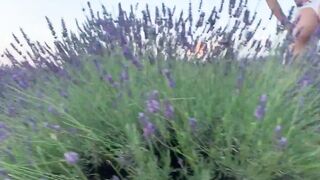 Butt: Naomi Swann Shaking Her Butt in a Lavender Field