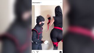 Jailyne always doing the most with her little bro - Big Asses