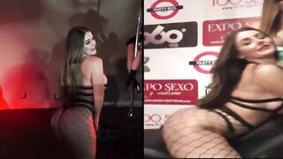 sophie Dee jiggling her large booty in Mxico