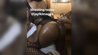 Oiling Up - Big Black Booty