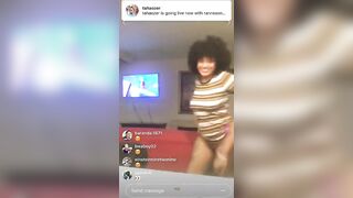 Large Dark Butt: X0pinkprincess Twerking Her Chubby Ass On Live With No Pants