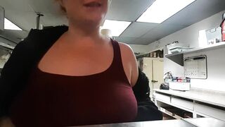 Sneaky reveal at work! ?? - Big Boobs Gone Wild