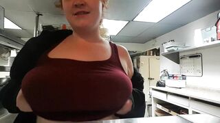 Large Boobs Gone Wild: Sneaky disclose at work! ??