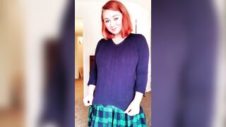Large Boobs Gone Wild: Schoolgirl with red hair and large naturals