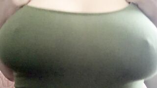 Large Boobs Gone Wild: Flashing my breasts receives my nipps so hard ??