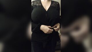 Trying to not wake anyone up as I get undressed. ?????????? - Big Boobs Gone Wild