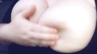 Large Boobs Gone Wild: I was bored and thought playing with my melons might aid??????
