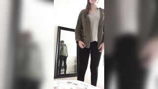 Just stripping in front of her mirror... - Bigger Than You Thought