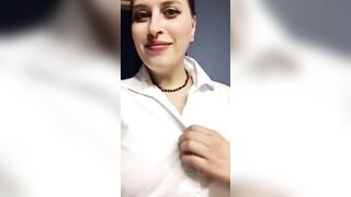 Larger Than U Thought: loosening up her buttons