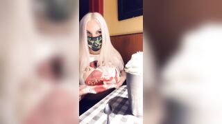 Larger Than U Thought: Breasts at the diner