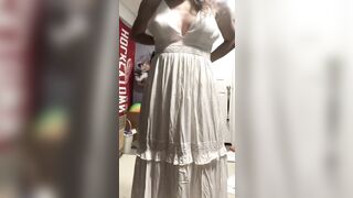 does the dress look more excellent on or off?
