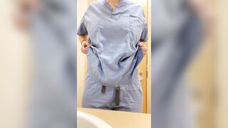 Larger Than U Thought: Nurse titty drop