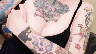 Larger Than U Thought: tats and breasts