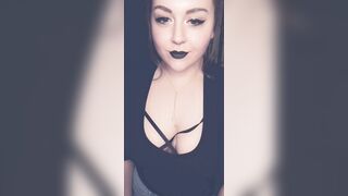 i put on black lipstick, can i play with you guys now? ?? - Big Tiddy Goth Girls