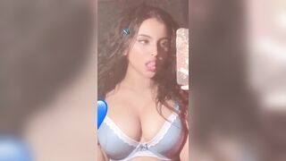 Large Breasts: Coz we reached 50 upvote in her final picture this is her movie in a brassiere