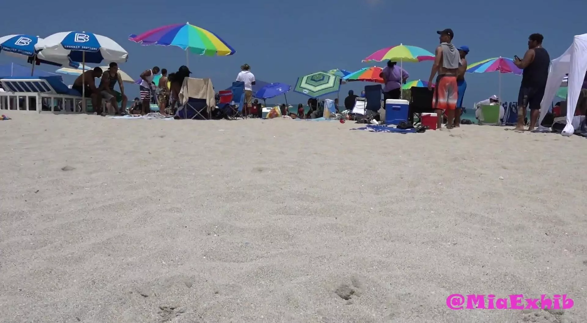 Toppless beach video