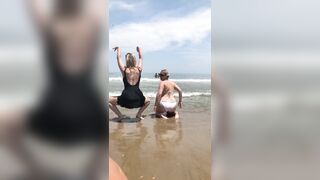 Shaking my fat bottom at the beach - Bikinis