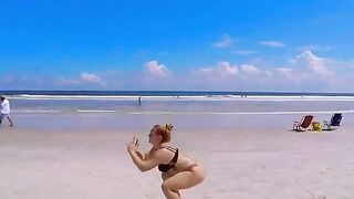 Built Gals: Beach Workout Titty Jiggle