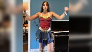 personal trainer Jessica Guinan in her Wonder Woman suit