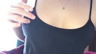 Touching her gorgeous tits - B Cups