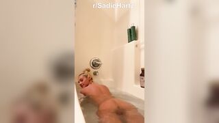 sadie Hartz teasing u in the bathtub