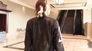Gangbang: Cece Capella flashing at the mall with no pants beneath her petticoat