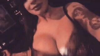 Boobs are Barely Contained: Peggy bouncing for the guys