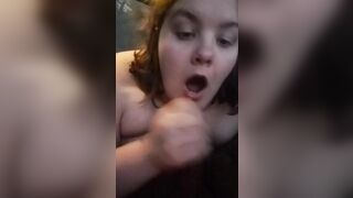 BBC Strumpets: BBW sucks BBC in his car