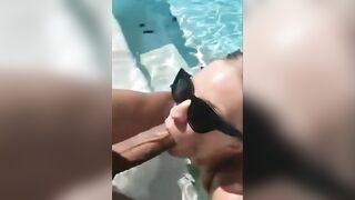 Sucking neighbor in the pool - BBC Sluts