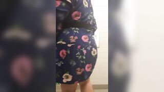 BBW: Pulling my petticoat up for you at work