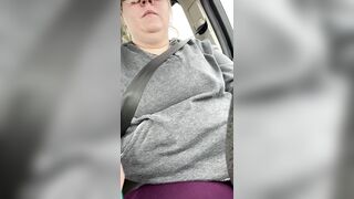Last day out and about, a little car flashing - BBW Gone Wild