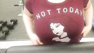 Just dropping my tits at the gym