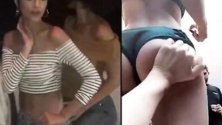 Emily Ratajkowski getting her breasts and ass groped by Bella Hadid