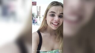 Delicious dilettante juvenile walks throughout mall after facial on a dare
