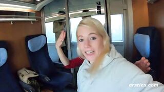 2 Girls have risky sex on the Train - Best Porn
