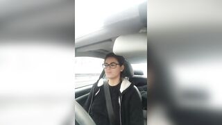 Stunning French Girl Drives With Her Tits Out - Best Porn