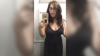 Cutie strips in an airplane bathroom - Best Tits