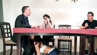 Nice Blowjob Under Table - Better Blowjobs