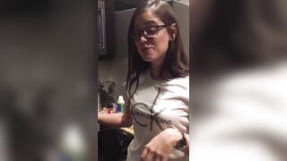 little Caprice gets down in the kitchen