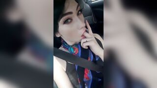 More good Holdthemoan: Vagina play during the time that she drives